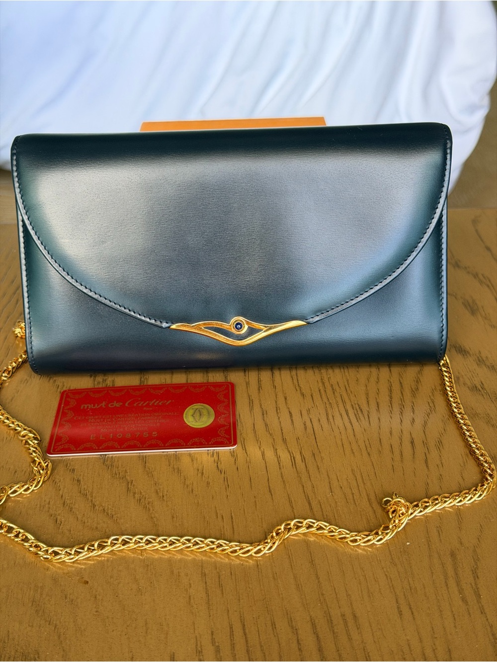 NWOT Cartier Sapphire Line Leather Crossbody Bag